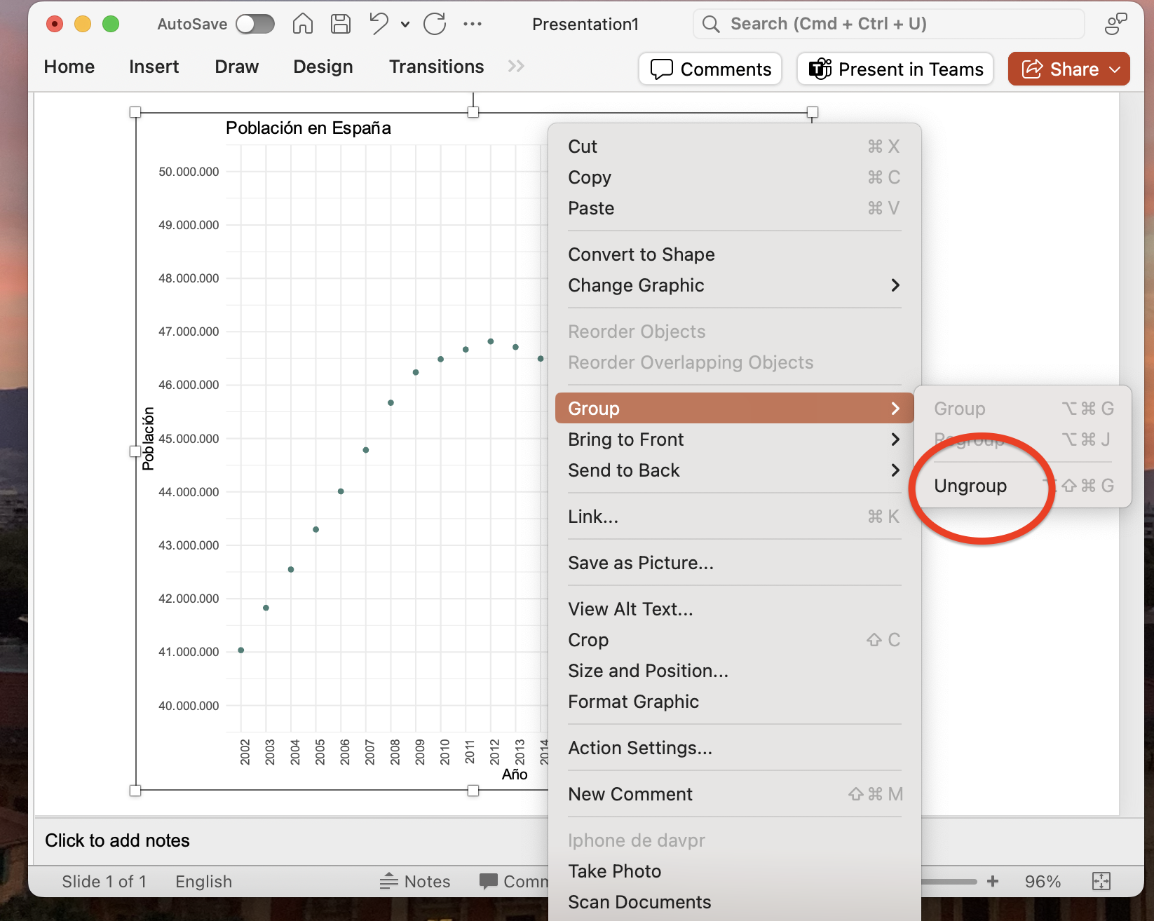 Pegado del gráfico como imagen vectorial